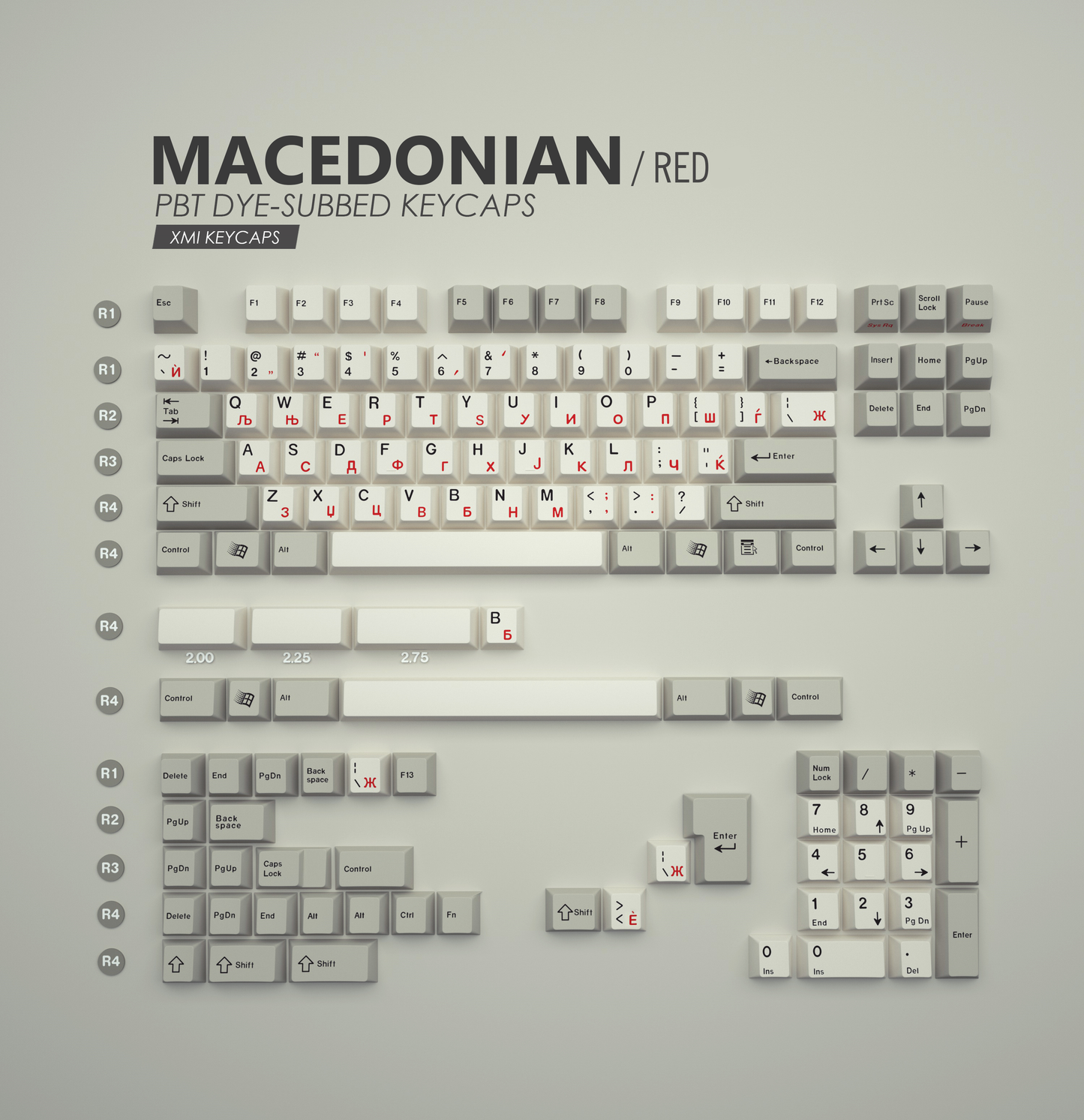 XMI Macedonian Keycaps