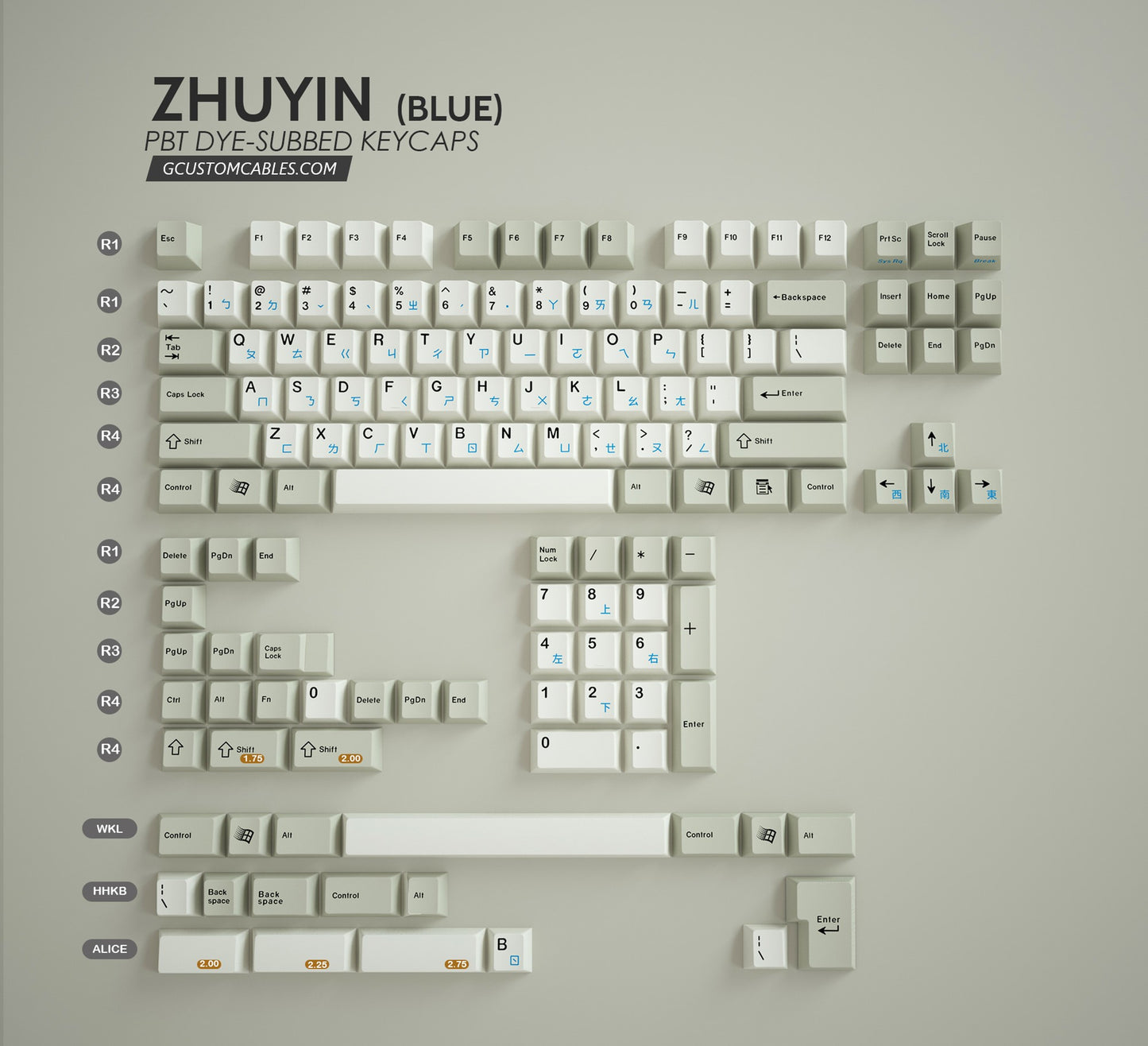 XMI Zhuyin Keycaps
