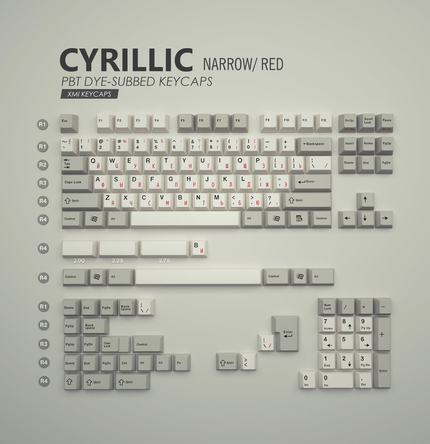 XMI Cyrillic Keycaps