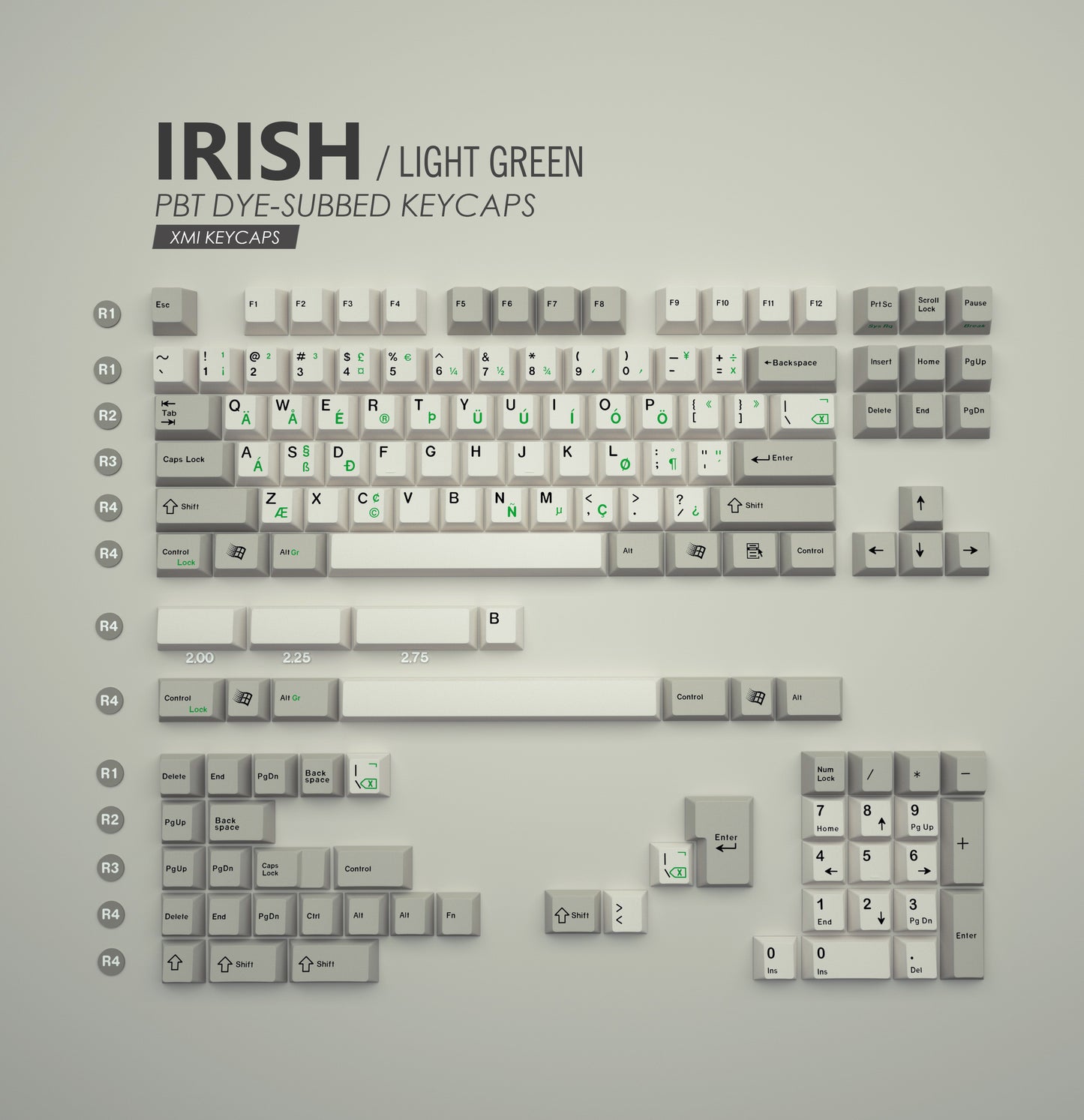 XMI Irish Keycaps